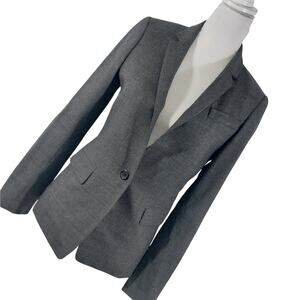 J. CREW! DEEP DOVE GRAY FINE WOOL ULTRA TAILORED ONE BUTTON JACKET, BLAZER! SZ 6